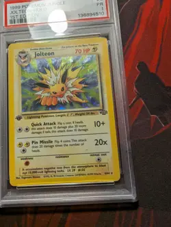 PSA 1 Jolteon 1st Edition Jungle 4/64 Holo Foil Rare 1999 Pokemon WoTC PR - Image 5