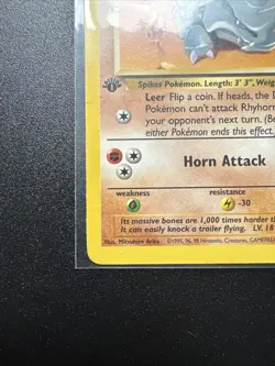 Pokemon TCG Rhyhorn Jungle 61/64 Regular 1st Edition Common - Image 5