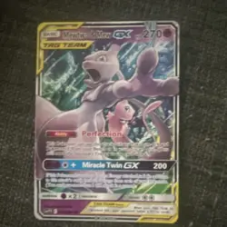Pokemon Mewtwo & Mew GX 71/236 SM-Unified Minds Ultra Rare Holo TAG TEAM - Image 1