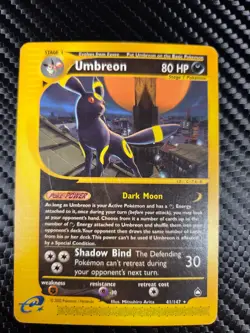 2003 Pokemon Card TCG Aquapolis UMBREON 41/147 Card MP WOTC Non Holo - Image 1