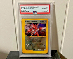PSA 10 GEM MINT Pokemon Rocket's Scizor Best of Game Promo #4 2003 - Image 1