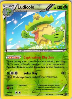Ludicolo 12/160 XY - Primal Clash Pokemon TCG LP Reverse Holo - Image 1