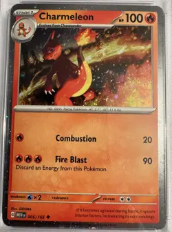 CHARMELEON #005 COSMOS HOLO CHARIZARD EX SUPER PREM COLL 2024 POKEMON 151 PSA 9 - Image 3