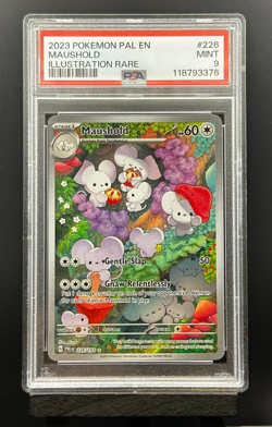 2023 Pokemon Paldea Evolved Maushold 226/191 Illustration Rare Graded PSA 9 - Image 1