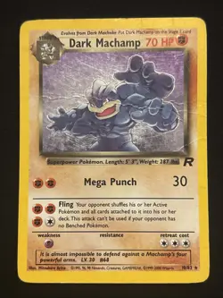 Dark Machamp 10/82 Holo Rare Team Rocket Unlimited 2000 Pokemon TCG - Image 1
