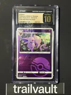 Pokemon 2025 Espeon Gem Pack Poke Ball Reverse Holo 0503/14 | CGC PRISTINE 10 - Image 1