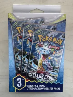 Pokemon TCG (4 pack) Stellar Crown 3 Booster Box Bundle New Sealed - Image 3