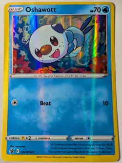 Oshawott - SWSH222 Sword & Shield Black Star Promo Pokemon Holo Foil Nice! - Image 1
