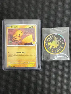 Pikachu (Pokemon Day 2026) 051/162 Promo Card and Coin - Image 1