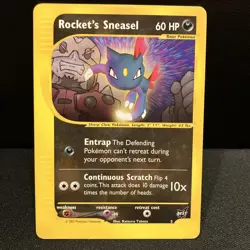 Rocket's Sneasel 5 LP Best of Game Promo Pokemon Card - Image 1