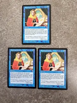 3x MTG Magic the Gathering - Mirage Mystical Tutor - Never Played NM - Image 1