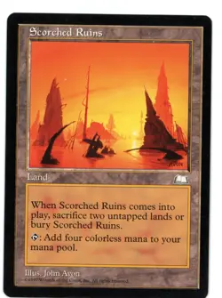 Scorched Ruins -- MTG (SP Quality) - Weatherlight - See scans! - Image 1