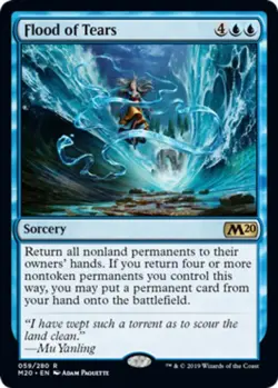 MTG Flood of Tears - Foil, Core Set 2020, Lightly Played, English - Image 1