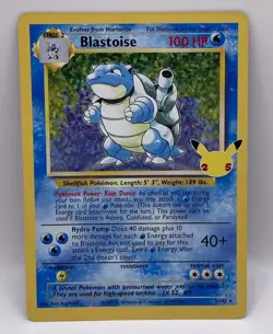 Blastoise 2/102 Celebrations Holo Rare Base Set 25th Anniversary Pokemon Card - Image 1