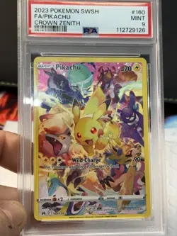 Pokemon TCG: Pikachu (Secret) 160/159 Crown Zenith Holo PSA 9 - Image 4