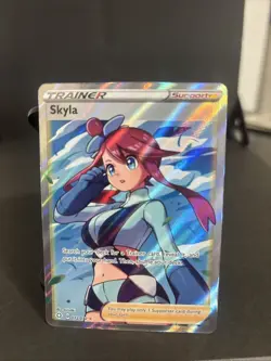 Pokemon TCG Skyla Trainer Shining Fates Holo Full Art Ultra Rare Card 072/072 - Image 1