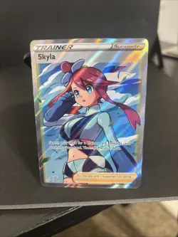 Pokemon TCG Skyla Trainer Shining Fates Holo Full Art Ultra Rare Card 072/072 - Image 2