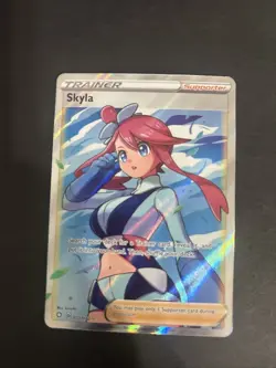 Pokemon TCG Skyla Trainer Shining Fates Holo Full Art Ultra Rare Card 072/072 - Image 3