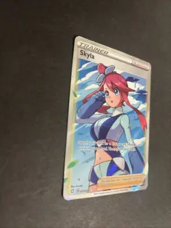 Pokemon TCG Skyla Trainer Shining Fates Holo Full Art Ultra Rare Card 072/072 - Image 5