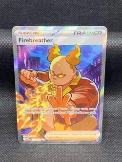 Pokemon Firebreather #119/094 Full Art Trainer Holofoil Phantasmal Flames - Image 1
