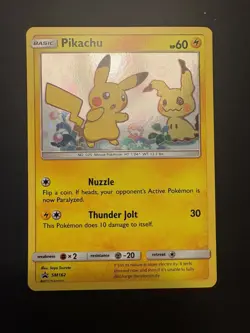 Pokemon 2019 Pikachu SM162 Sun & Moon Black Star Promo Holo Card TCG - Image 2