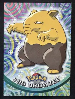 Drowzee #96 2000 Topps Series 2 Pokemon Blue Logo TV Animation Edition - Image 1