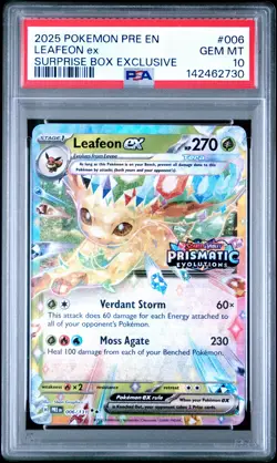PSA 10 LEAFEON EX 006/108 SURPRISE BOX EXCLUSIVE POKEMON - Image 1