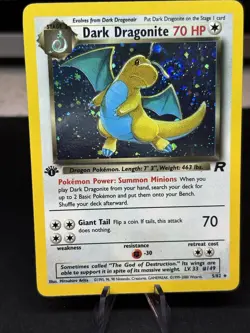 Pokemon Team Rocket Set 1st Edition Dark Dragonite 5/82 Rare Holo NM SWIRL 🔥 - Image 2