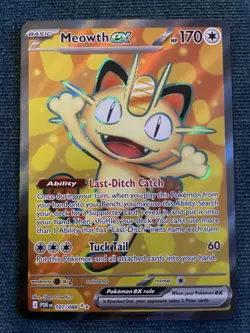 Pokemon Meowth Ex Full Art TCG Perfect Order 107/088 Near Mint - Image 1