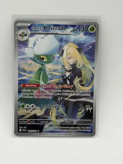 Pokemon TCG Cynthia's Roserade 184/182 Destined Rivals Illustration Rare - Image 1