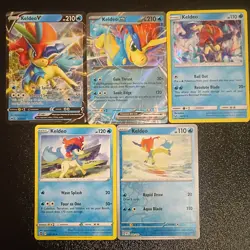 Keldeo V EX Rare Holo pokemon mixed Lot CUTE Nice collection. all different. - Image 1