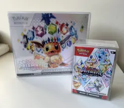 Pokemon TCG Prismatic Evolutions ETB & Booster Bundle Sealed with protectors New - Image 1