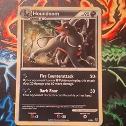 Pokemon Houndoom Undaunted 5/90 Holo Rare Reverse Holo 90HP English 2010 - Image 1