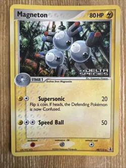 Magneton 48/113 EX Delta Species Reverse HOLO Pokemon MP - Image 1