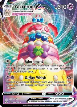 Pokemon TCG Alcremie VMAX Champion's Path 023/073 Holo Ultra Rare - Image 1