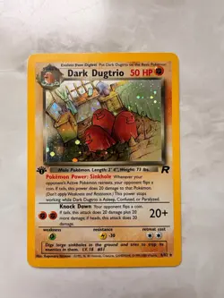 Pokemon Dark Dugtrio Holo Rare 1st Edition 6/82 Lightly Played - Image 1