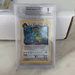 2000 Pokemon Team Rocket Unlimited Dark Dragonite Holo #5 BGS 9 - Image 1