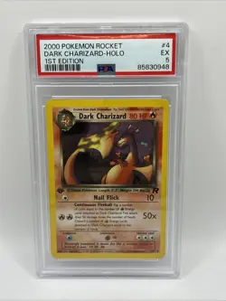 2000 POKEMON Team ROCKET #4/82 DARK CHARIZARD HOLO PSA 5 - Image 1