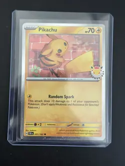 Pikachu 051/162 - Cosmos Holo - Pokemon Day 2026 Stamped Promo - Pokemon TCG NM - Image 1