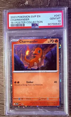 2023 Charmander Promo #047 151 Poster Collection SVP EN Pokemon PSA 10 - Image 1