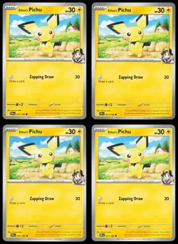 4x Ethan's Pichu 071/182 Destined Rivals Playset Near Mint Pokemon TCG - Image 1