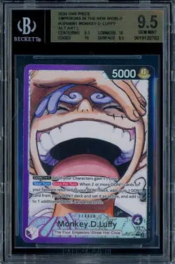BGS 9.5 2024 One Piece Emperors in the New World Monkey D. Luffy ALT ART OP09061 - Image 1