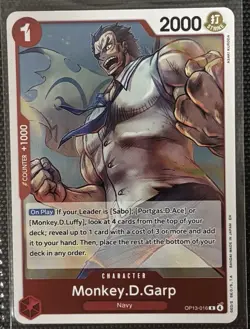 Monkey.D.Garp R OP13-016 One Piece Carrying On His Will Foil - Image 1