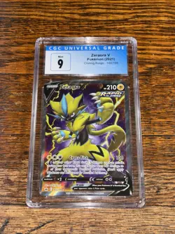 CGC 9 Mint Zeraora V Ultra Rare Chilling Reign 165/198 Pokemon Card - Image 1