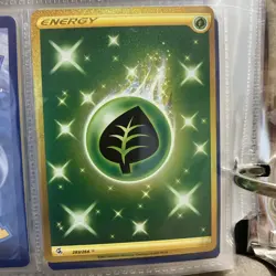 Pokemon TCG Grass Energy Fusion Strike Holo Card Secret Rare Gold, 283/264 - Image 1