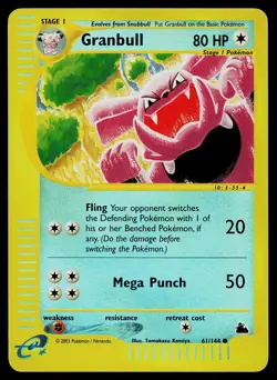 Pokemon Card - Granbull Skyridge 61/144 Common Reverse Holo - Image 1