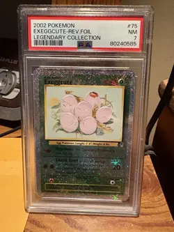 2002 Pokemon Exeggcute Rev Foil Legendary Collection #75 PSA 7 - Image 1