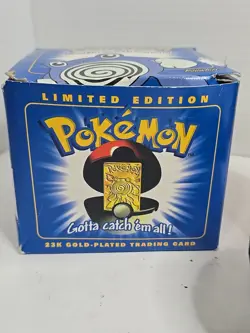 Near Mint! 23K Gold Plated CHARIZARD Trading Card 1999 Burger King Pokemon Ball - Image 4