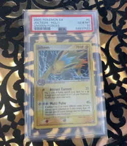 Pokemon 2005 EX Unseen Forces #8 Jolteon-Holo Card PSA 10 - Image 1