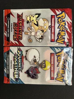 Pokemon S&V Destined Rivals & Journey Together Fun Packs Factory Sealed Lot of 2 - Image 1